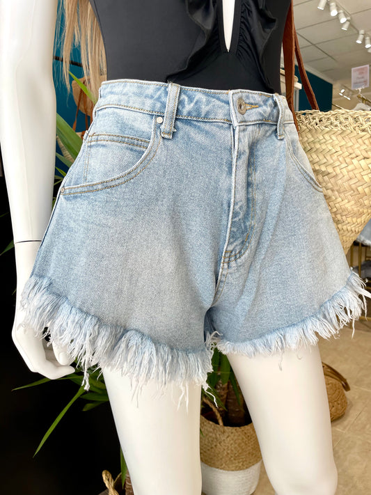 Short denim desflecado